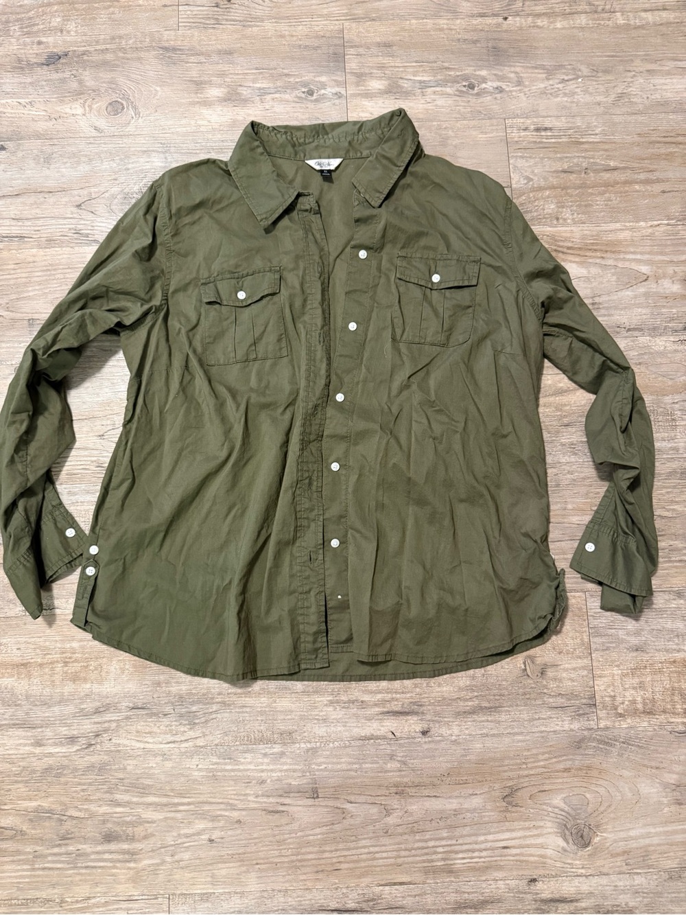 Old Navy Olive Utility Shirt - XL